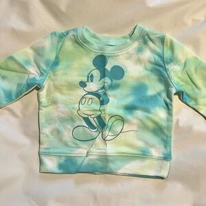 Disney Kids Mickey Mouse Tie-Dye Sweatshirt - Blue and Green